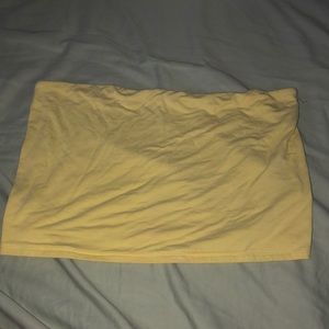 yellow american eagle tube top